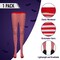 White and Red Tights - Striped Nylon Stretch Pantyhose Stocking Accessories for Every Day Attire and Costumes for Teens and Kids